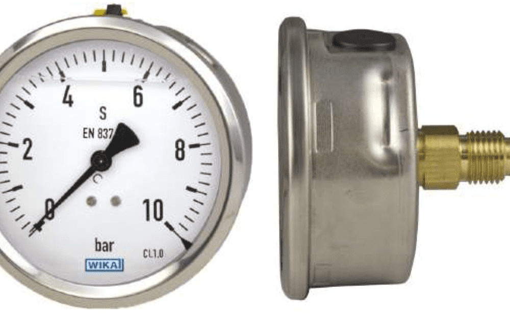 MANÓMETRO C/GLICERINA DM 100 POSTERIOR C/CAJA INOX ACCESORIOS MANÓMETROS DM 100