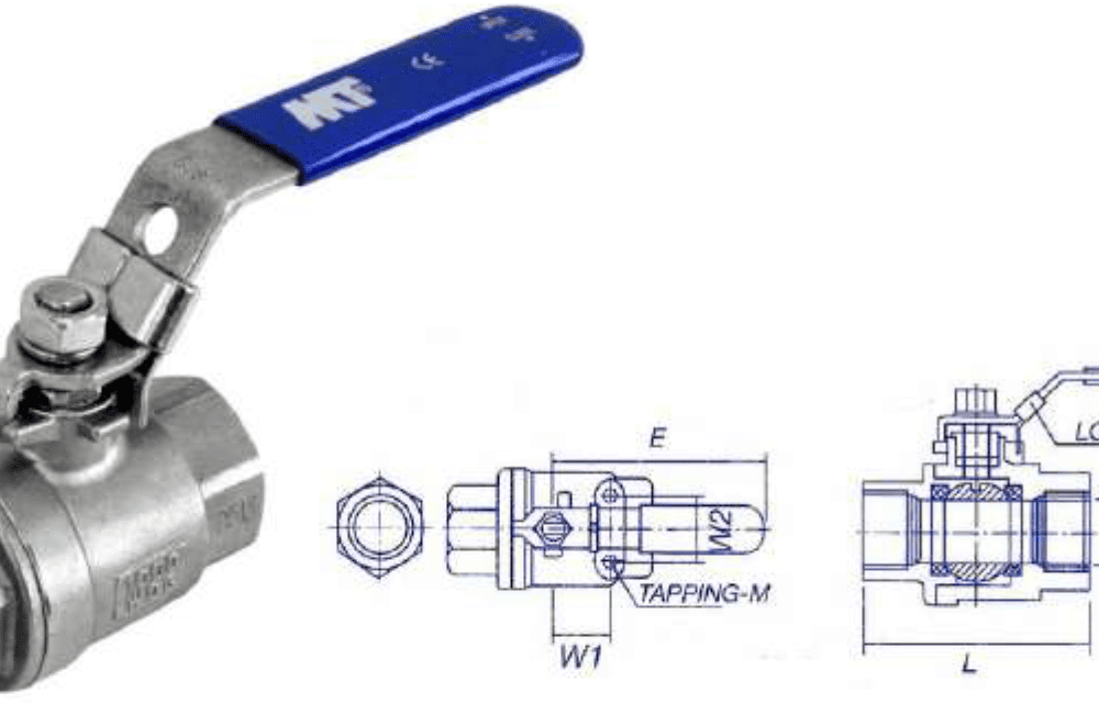 VÁLVULA BOLA INOX 316 2 PIEZAS
