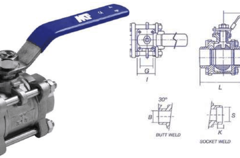 VÁLVULA BOLA INOX 316 3 PIEZAS
