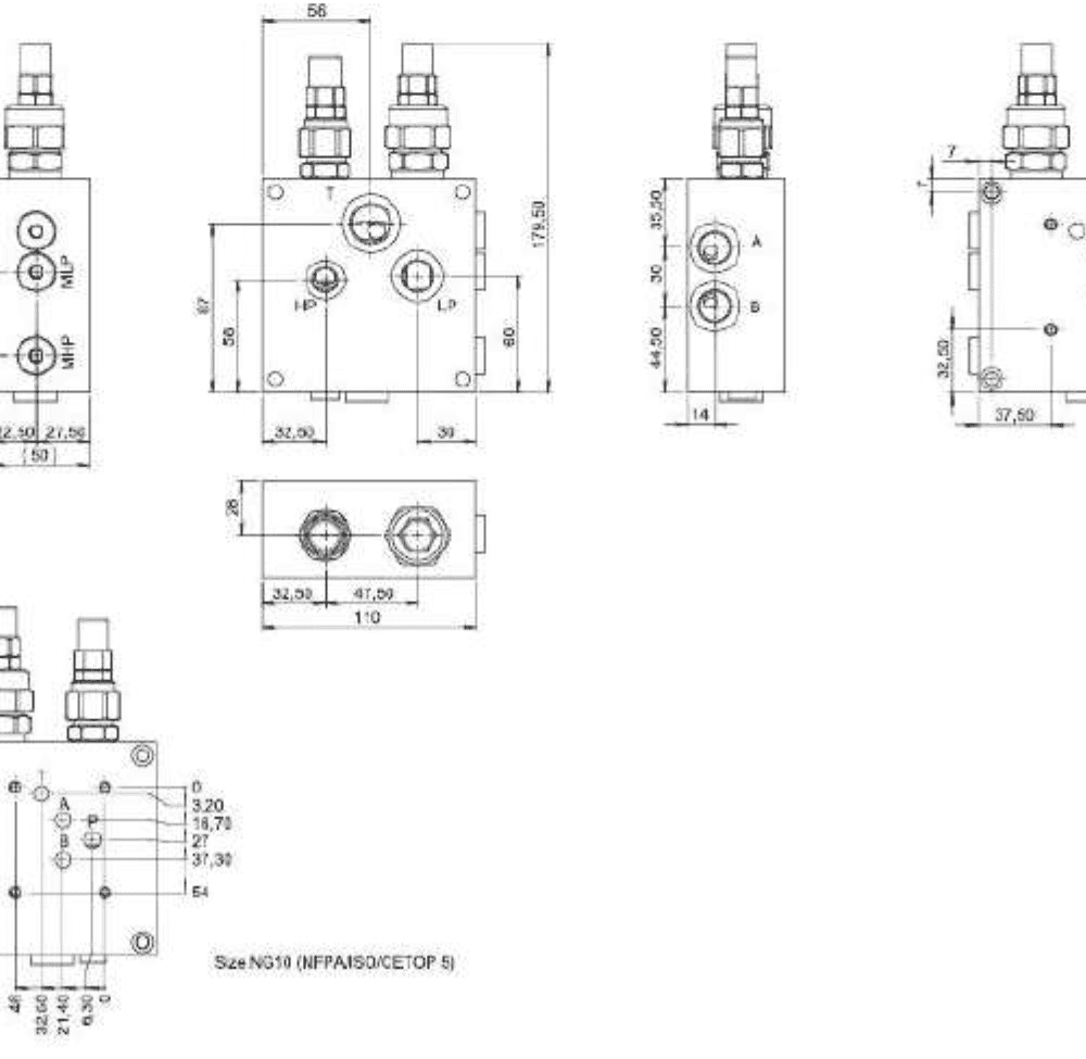 BLOQUE ALTA/BAJA NG 10 1/4" HLUV NG10