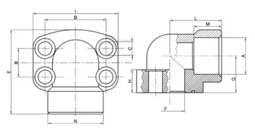 SAE 90° Weld Flange