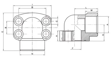 SAE 90° Weld Flange