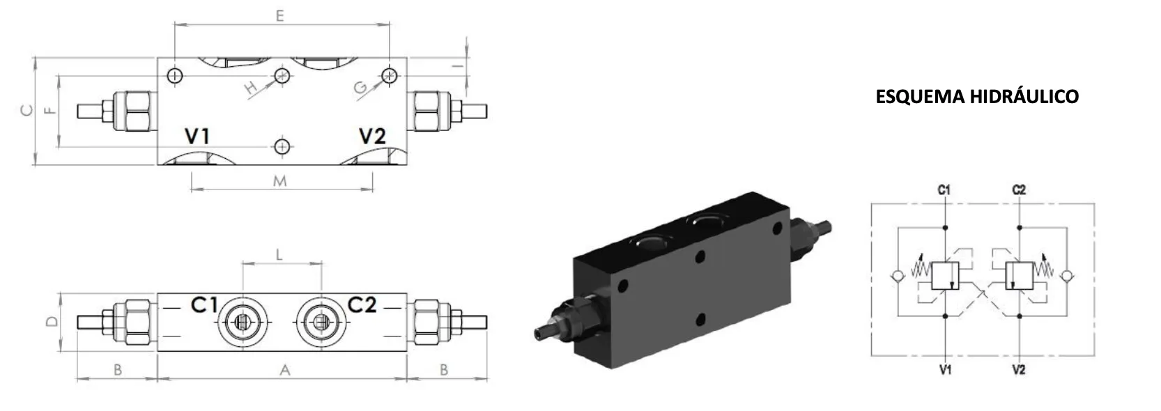 Double Inline Overcenter Valve CBDL & CBDLA