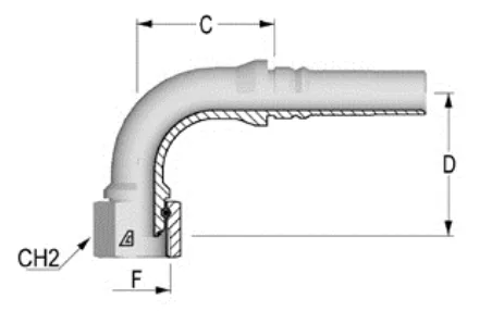 90° Elbow with 60° Cone Fitting