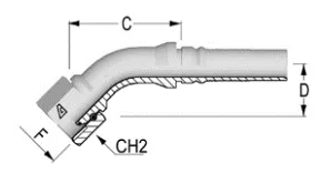 45° 60° Cone Hose Elbow Fitting