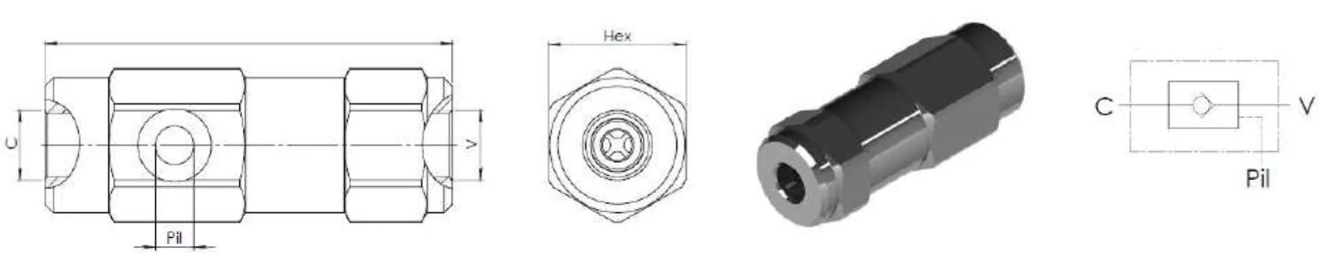 Pilot-Operated Inline Check Valve LVPL