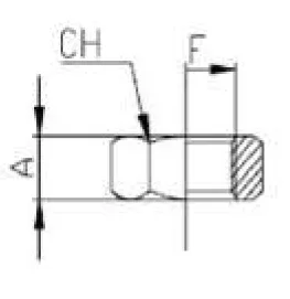 Gas Pipe Pass-Through Nut with 60° Cone