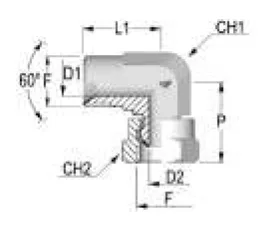 90° Stamped MF-TL Gas 60° Cone Elbow