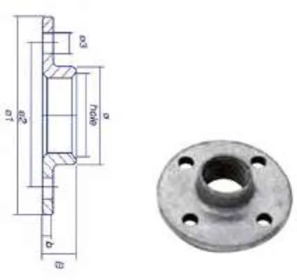 Round Flange with Drilled Holes