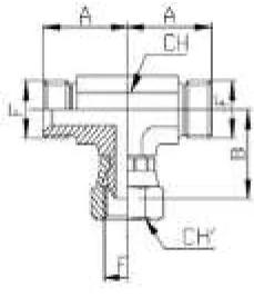 Stamped Tee MF-TL-MF 60° Gas Cone