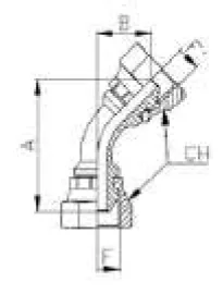 45° TL‑TL Gas Cone 60° Accessory Elbow