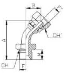 45° MF-TL Gas 60° Cone Elbow
