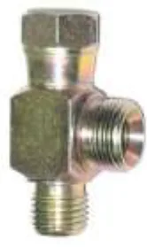 Square Male-Male Gas Thread Tee with 60° Cone