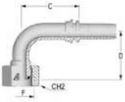 90° BSP Cone Elbow 60°