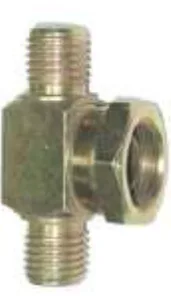 Square Tee Male Thread Gas Cone 60°