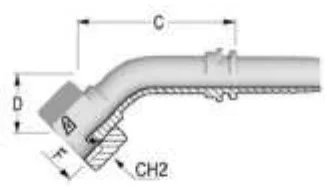 45° BSP Cone 60° Elbow Fitting