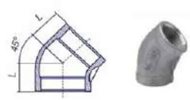 45° Female-Female Low-Pressure Stainless Steel Elbow (Series 120)