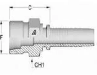 Male-Female Straight Metal DKOS Fitting