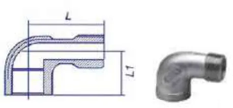 90° Male Thread Stainless Steel Elbow