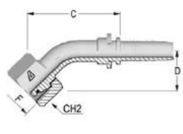45° DKOS Metric Elbow Fitting