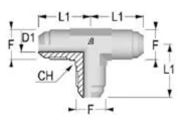 SAE Tee for Tube-to-Tube