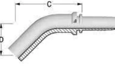 Smooth Spigot 45° Elbow for Hose