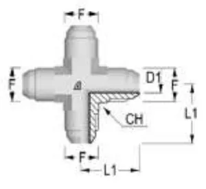 Male SAE Cross Fitting