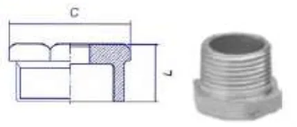 Male to Female Reducing Fitting, Stainless Steel Series 241