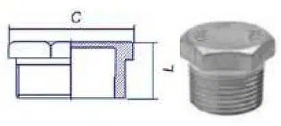 Hexagonal Male Plug
