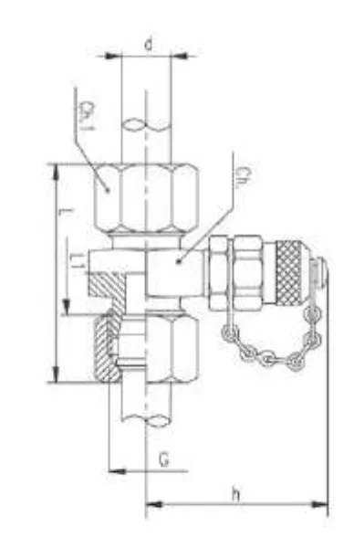 DIN 2353 Pressure Tap Tee Fitting