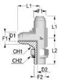 Lateral Oriented Tee SAE-GAS