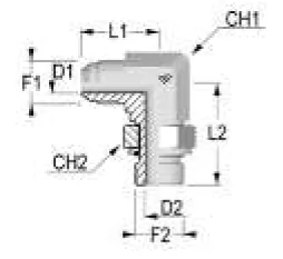 90° Swivel SAE-GAS Elbow Fitting