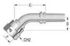 45° JIC Elbow Fitting
