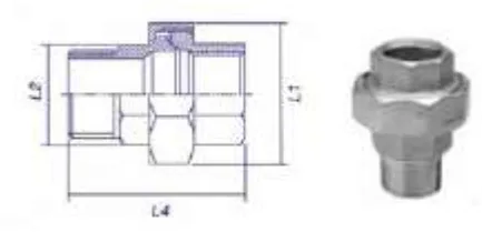 3-Piece Male/Female Low-Pressure Stainless Steel Fitting