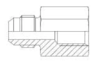 SAE Gas Cylinder Male-to-Female Thread Adapter