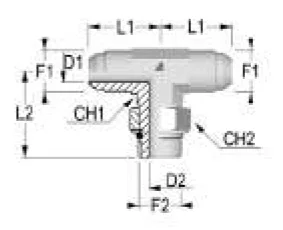 Orientable Central Tee SAE-JIC