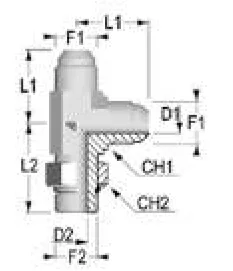 Swivel Lateral Tee SAE-JIC