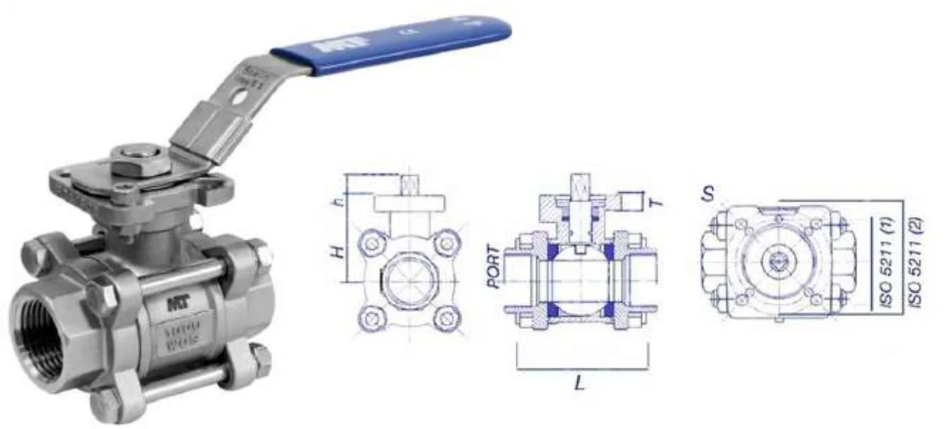 Full Port Ball Valve 3-Piece Body