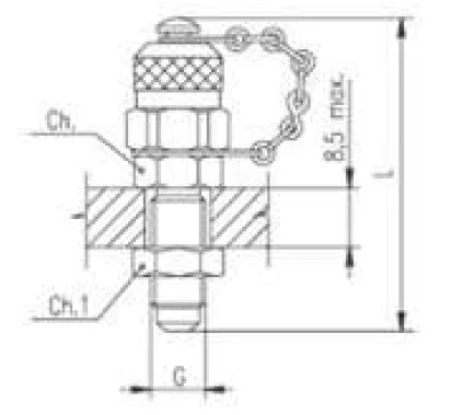 SAE J514 Pressure Take-Off Pass-Through Fitting