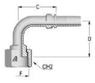 90° ORFS Elbow