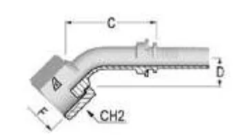 45-degree ORFS Elbow Fitting