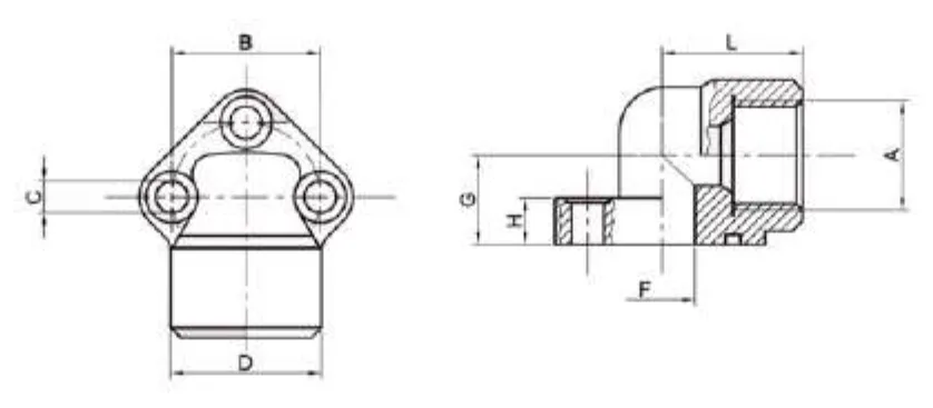 90° Diamond Series RG Steel Flange
