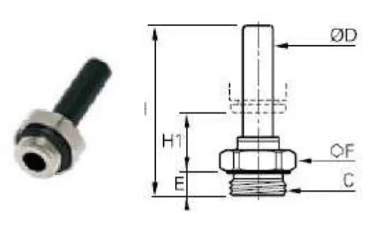 Male BSPP to Metric Adapter