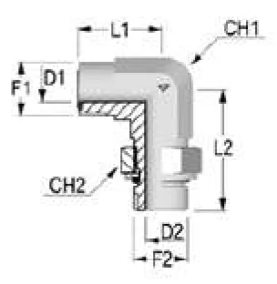 90° ORFS Male Rotatable Elbow BSP