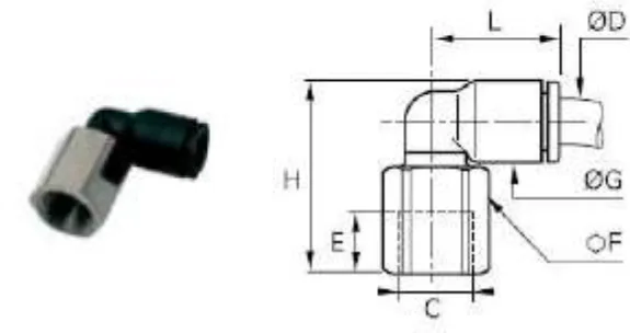 90° BSPP Female Elbow