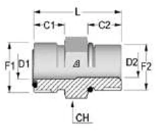 Male ORFS SAE UNF Hydraulic Fitting