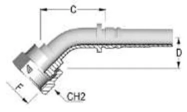 45° ORFS Hose Elbow