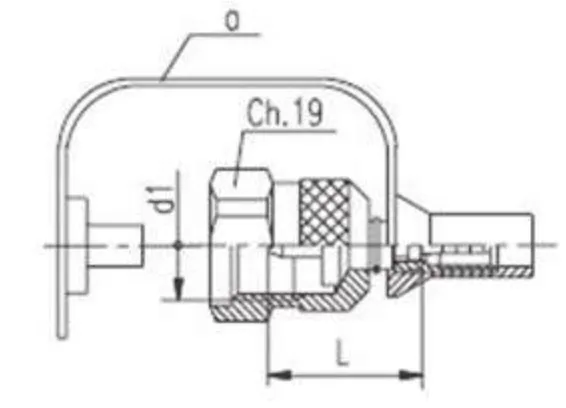 Pressure Pickup Terminal for Minimex 16 mm Hose