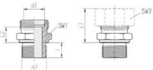 Straight GE BSP Light Series Coupling