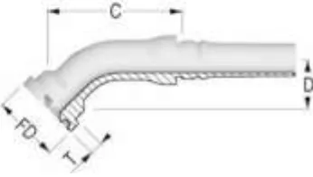 Interlock Plate Pillar 45° Elbow Fitting